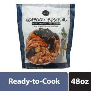 Sam's Choice Seafood Festival Shrimp, Snow Crab, Mussels, and Seasoning, 3 lb (Frozen)